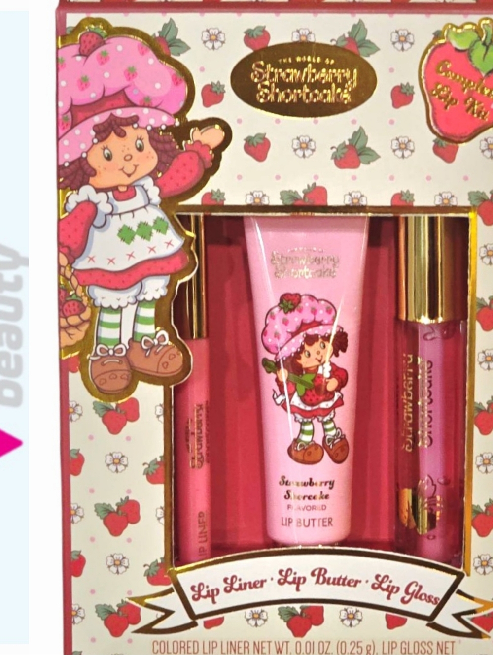 Taste Beauty X‎ Strawberry Shortcake Lip Butter, Liner, Gloss Set